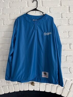 Vintage men’s LA dodgers diamond mlb pullover jacket size large lightweight